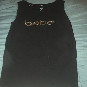 Bebe open back tie up blouse